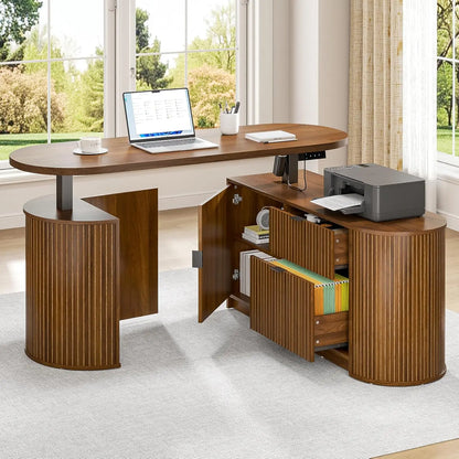 Ashton Mid-Century Electric L-Shaped Standing Desk