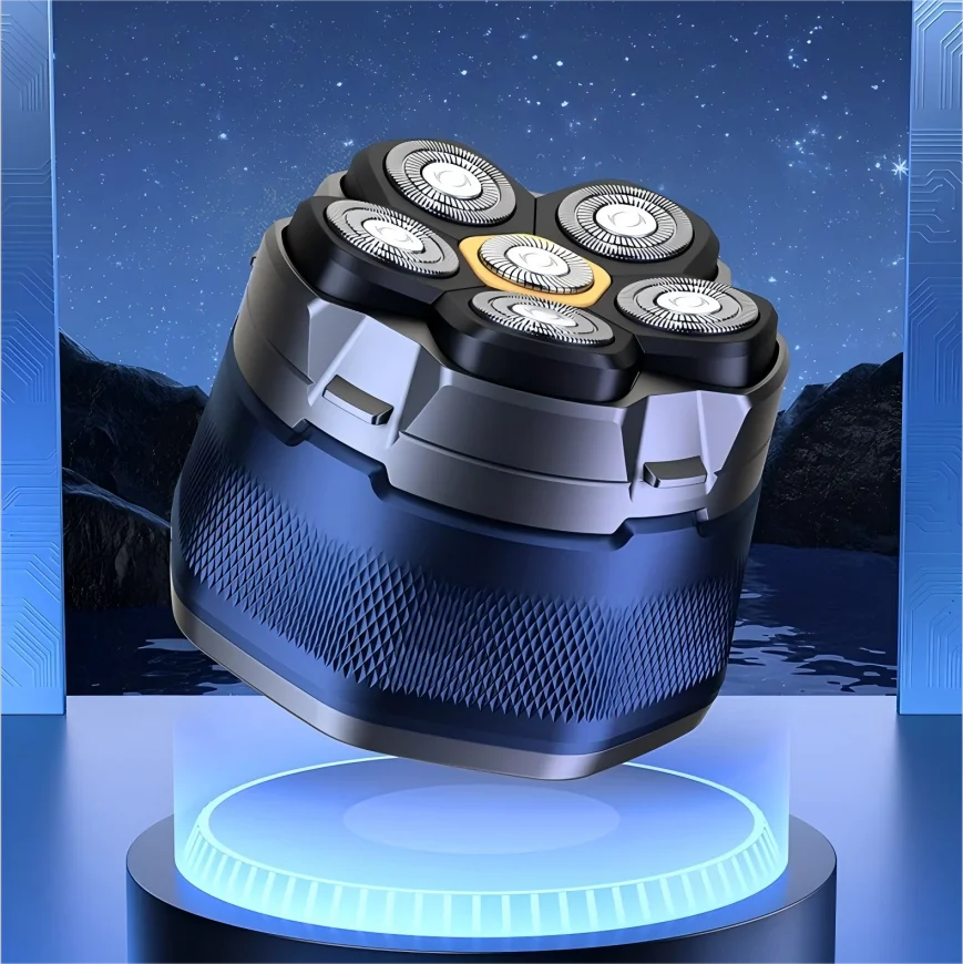 6D Waterproof Head & Face Shaver for Men