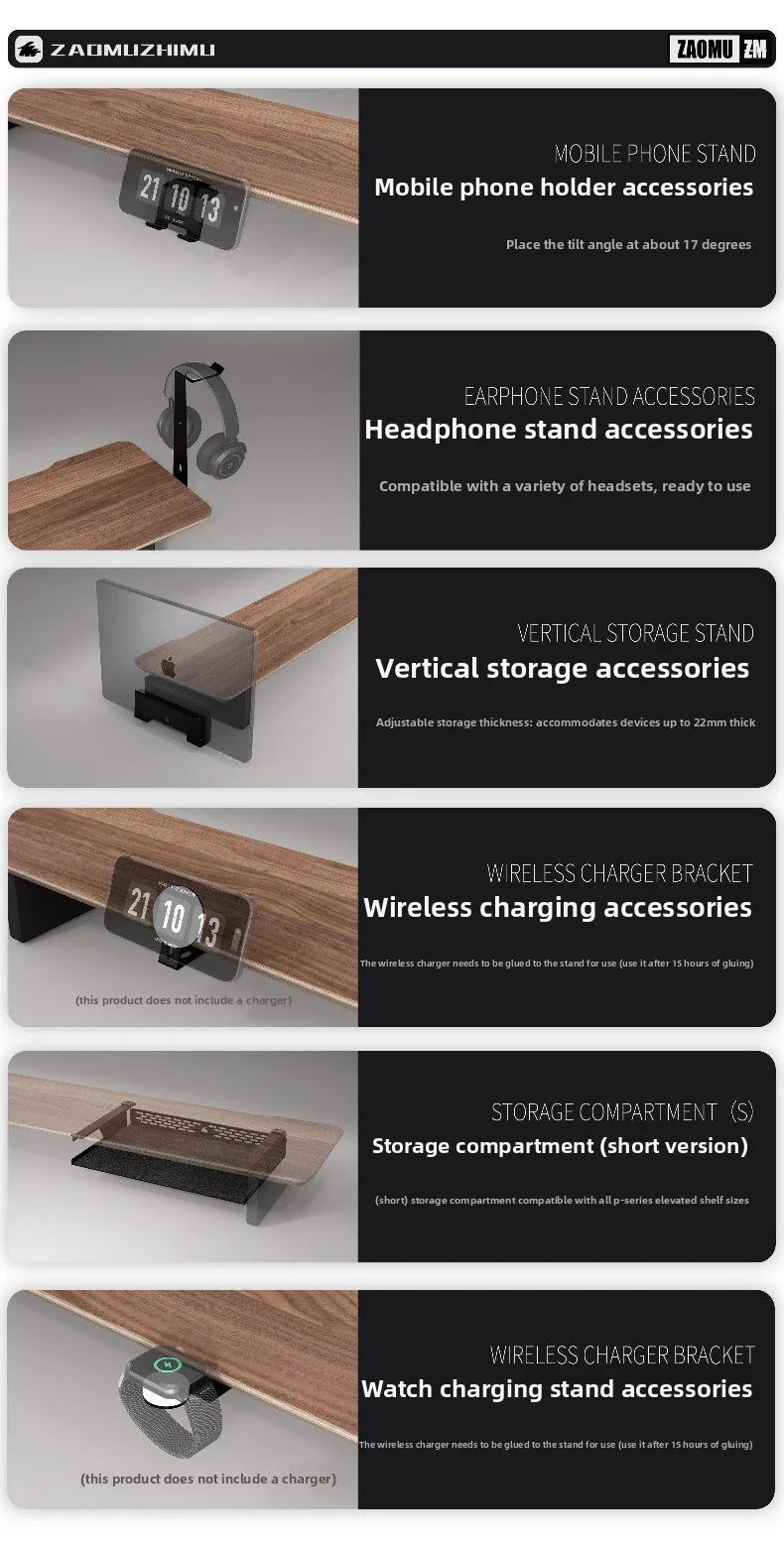 Modern Monitor Stand Desk Organizer