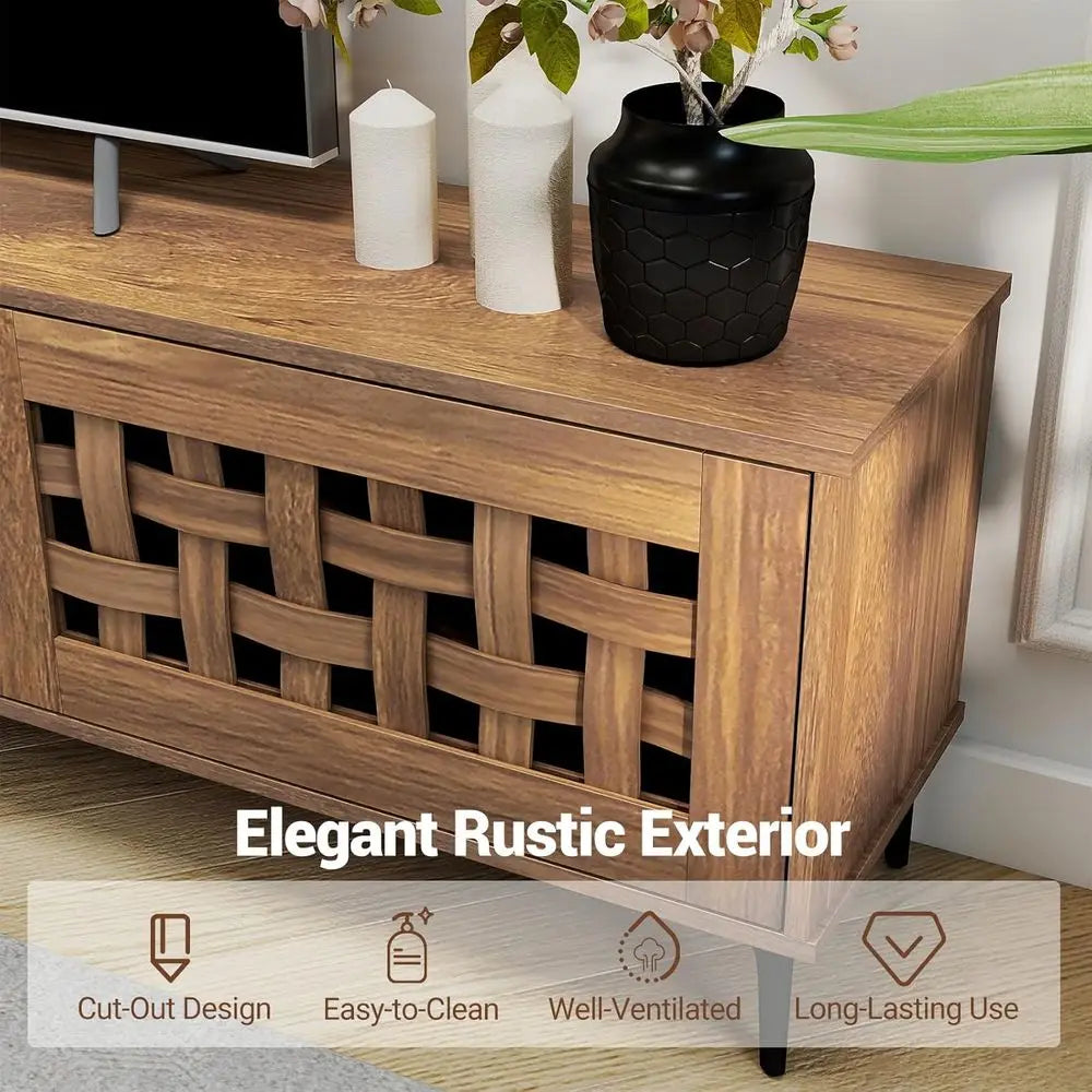 Basket Weave TV Stand