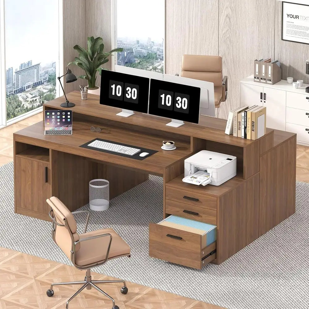 3-Drawer Home Office Desk