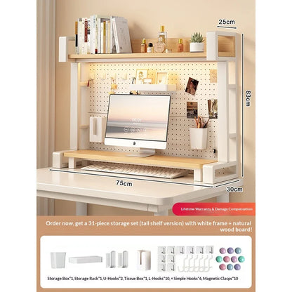 Pegboard Desktop Shelf Organizer