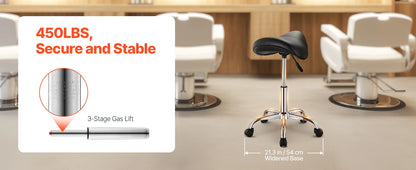 Saddle Stool with Wheels