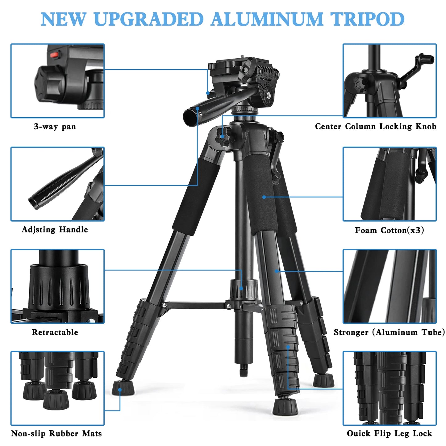 79in Aluminum Camera Tripod