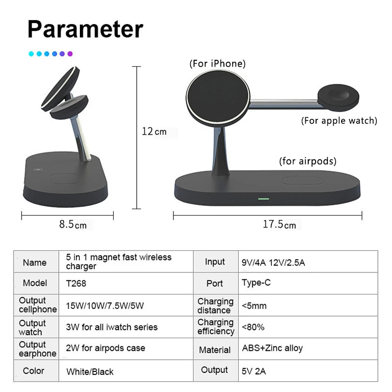 MagGlow Elite 3-in-1 Magnetic Wireless Charging Station