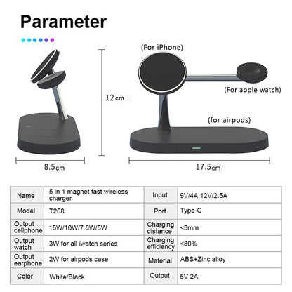 MagGlow Elite 3-in-1 Magnetic Wireless Charging Station
