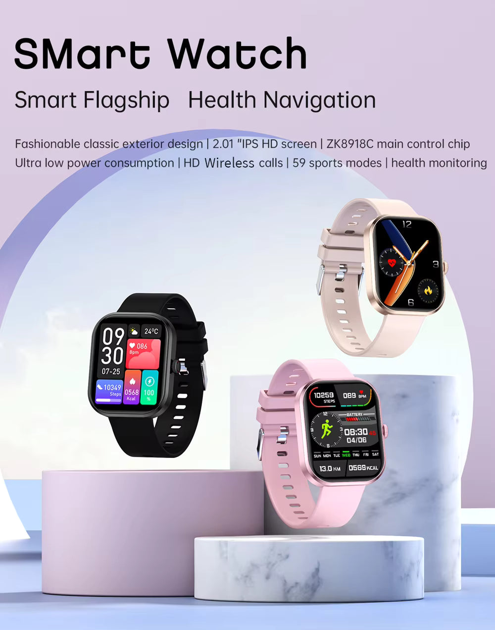 Health Smartwatch: BP, ECG, HRV & SpO2 Tracker
