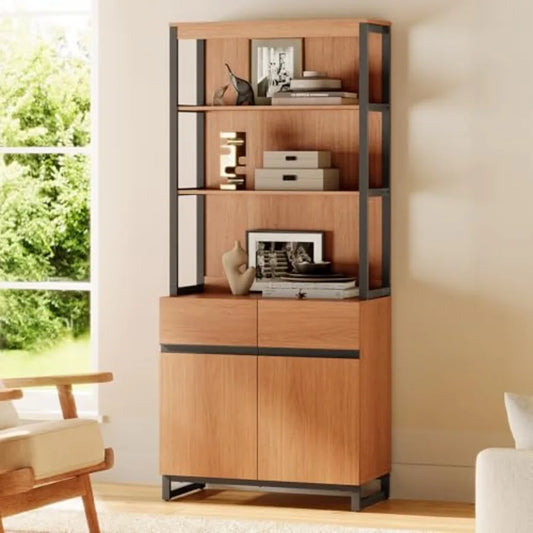 Ravenport Bookcase with Storage Cabinet & Adjustable Shelves