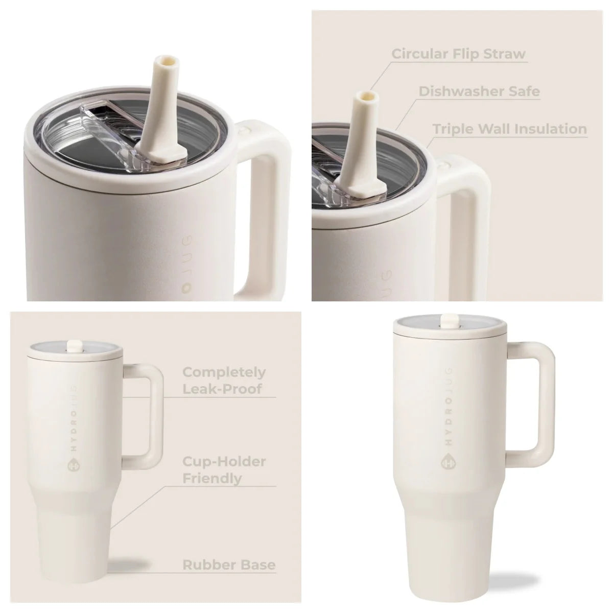 Insulated Tumbler with Flip Straw