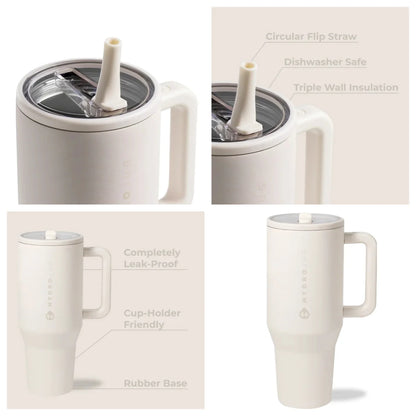 Insulated Tumbler with Flip Straw