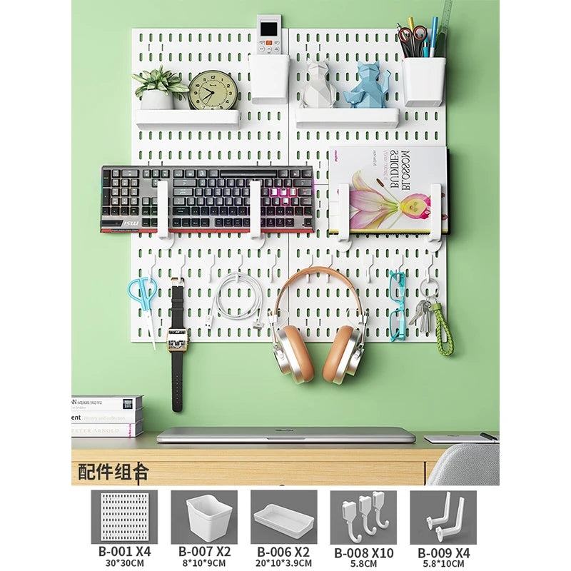 No-Holes Wall Pegboard Organizer