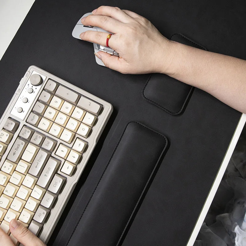Leather Desk Pad & Wrist Rest Set
