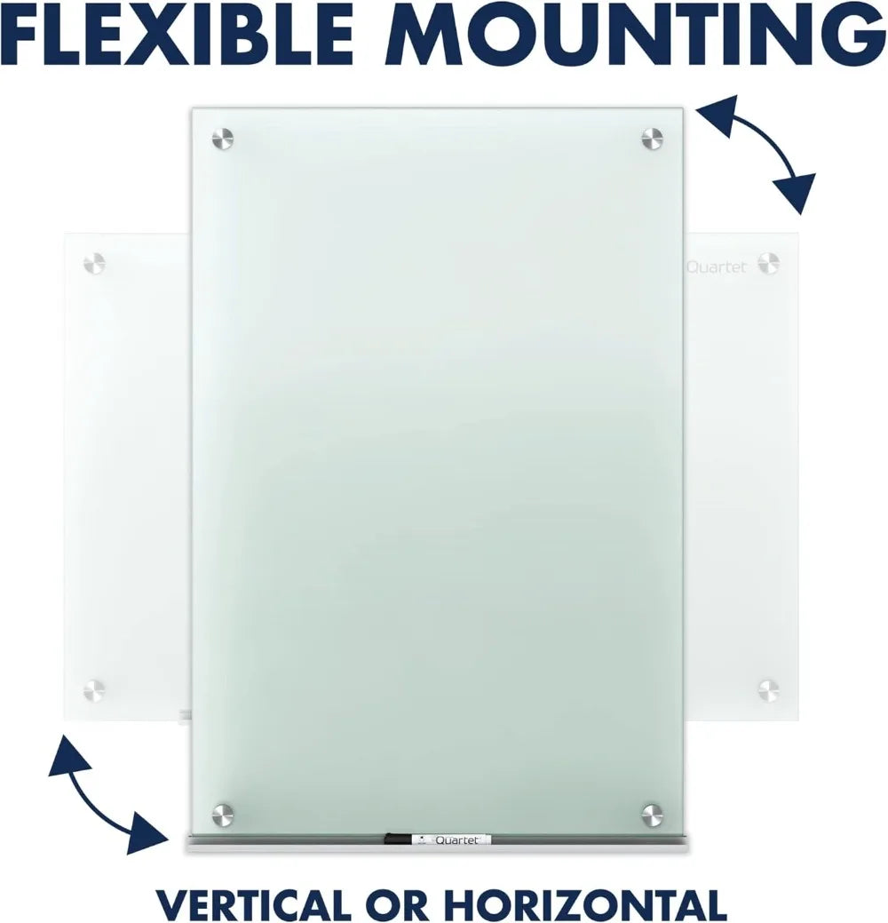 Premium Frosted Glass Dry Erase Board – 4' x 3' Modern Planning Board