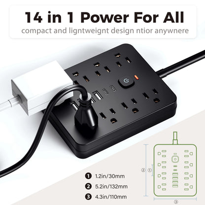 14-in-1 Surge Protector Power Strip