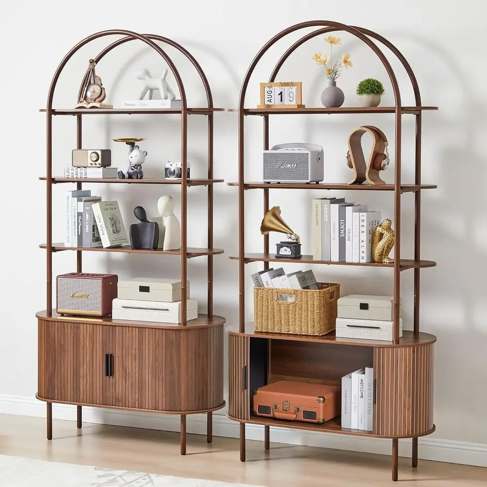 Curved Tambour Door Bookcase