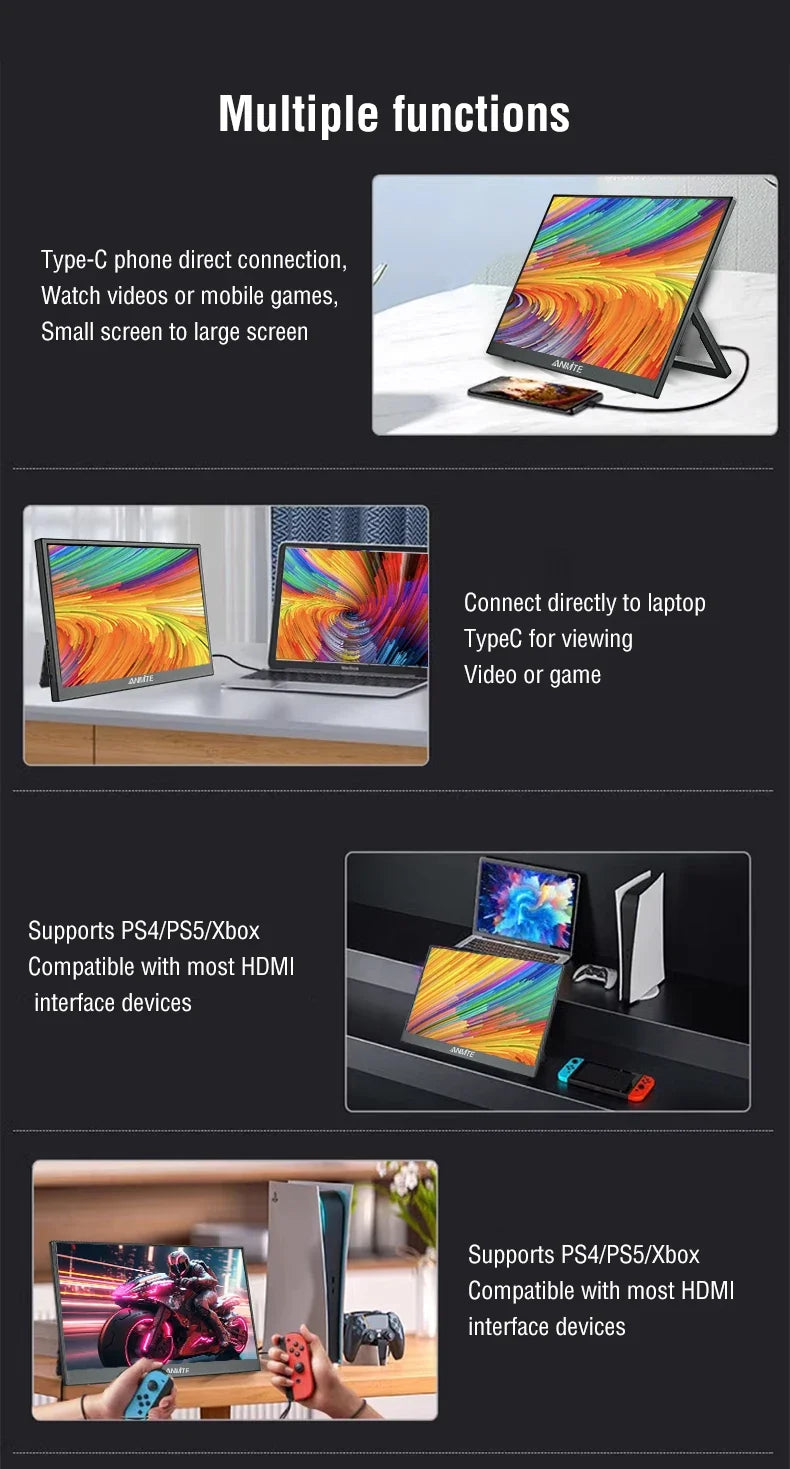 16" Portable Touch Monitor, HDR10 Low Blue Light