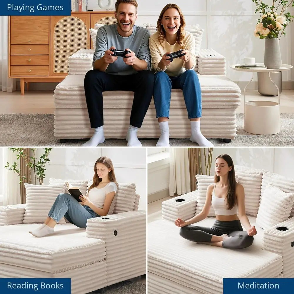 Castellan Oversized Chaise Sofa Bed