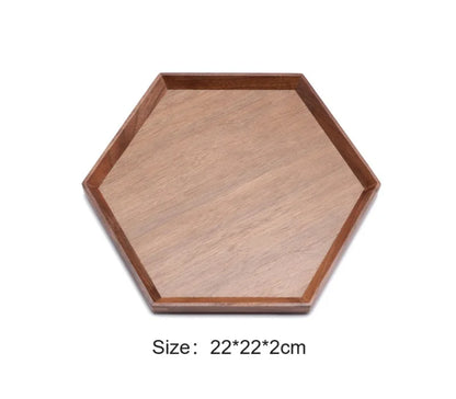 Black Walnut Hexagon Fruit Tray