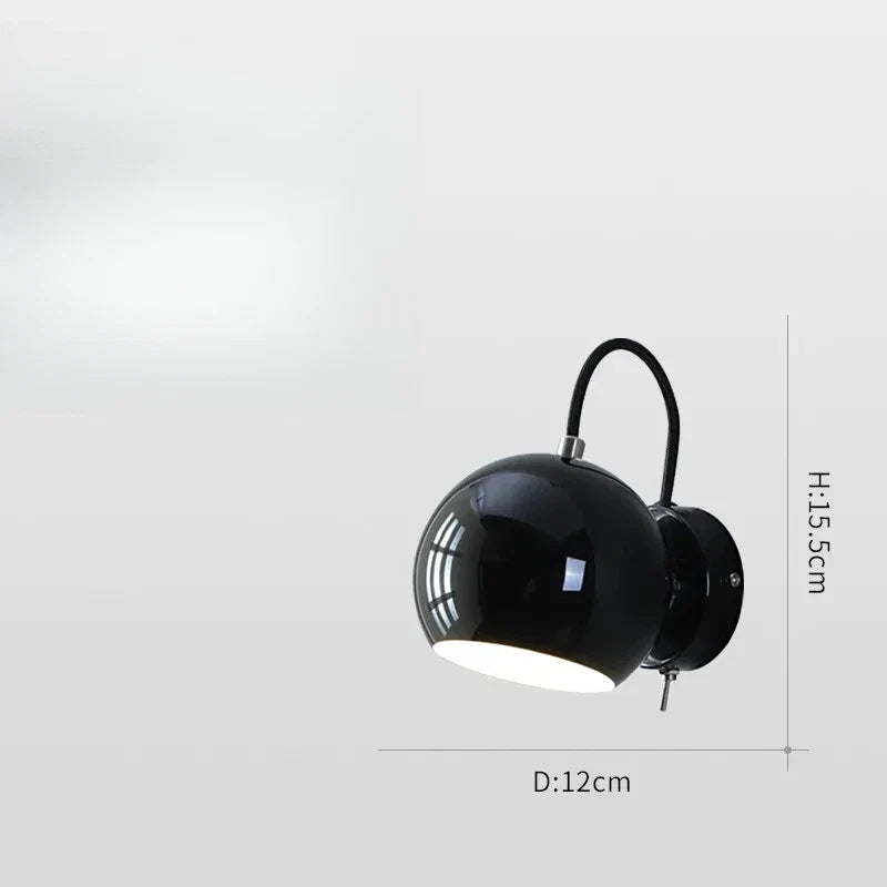 Rotating Dome Wall Light for Reading in Bed