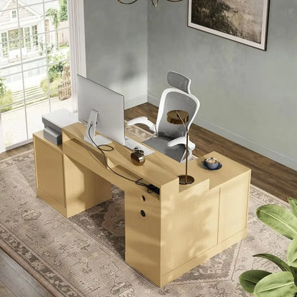 Corner Executive Desk with Monitor Stand