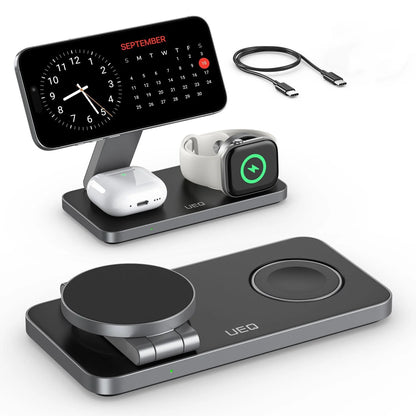 FoldCharge Pro 3-in-1 Magnetic Wireless Charging Station
