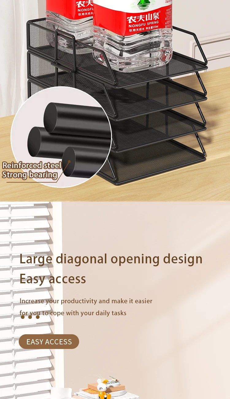 Metal Multi-Tier File Rack