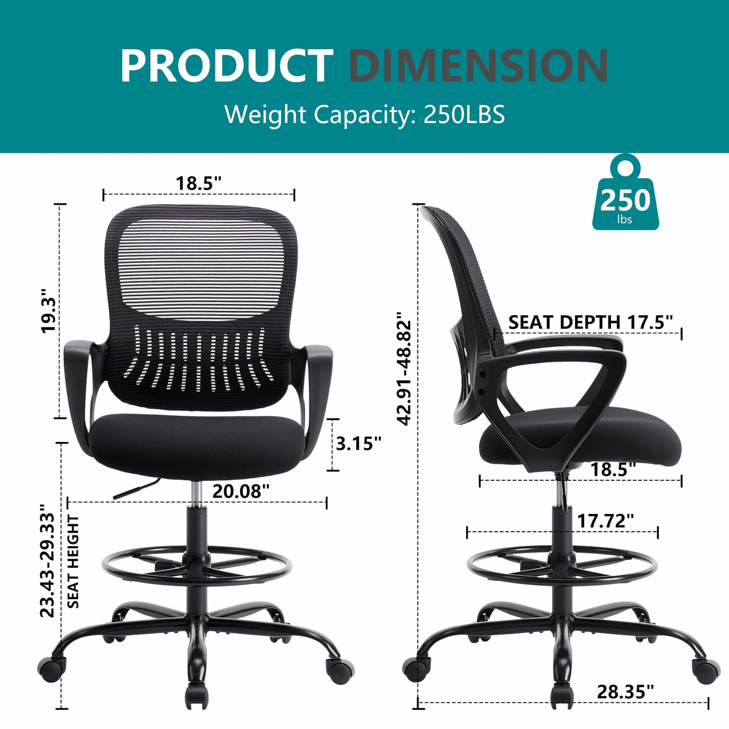 Ergonomic Mesh Backrest Desk Chair