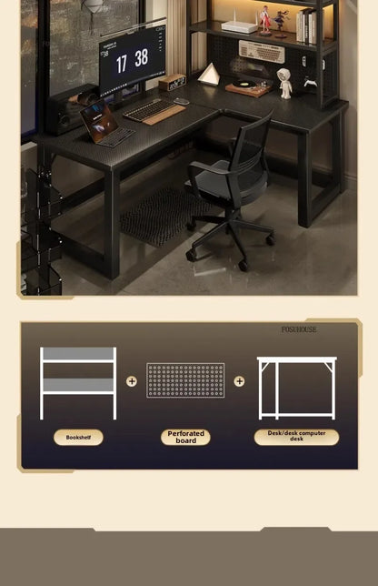 Integrated Bookshelf Writing Desk
