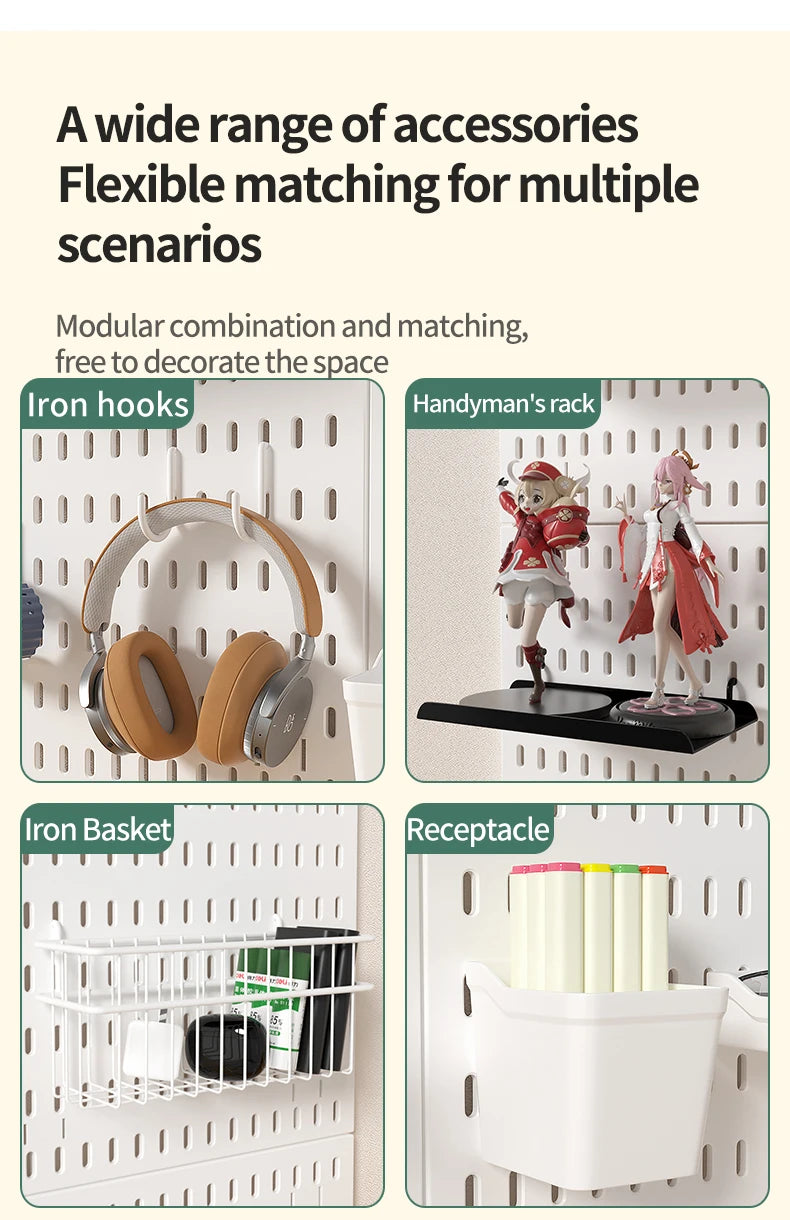 No-Holes Wall Pegboard Organizer