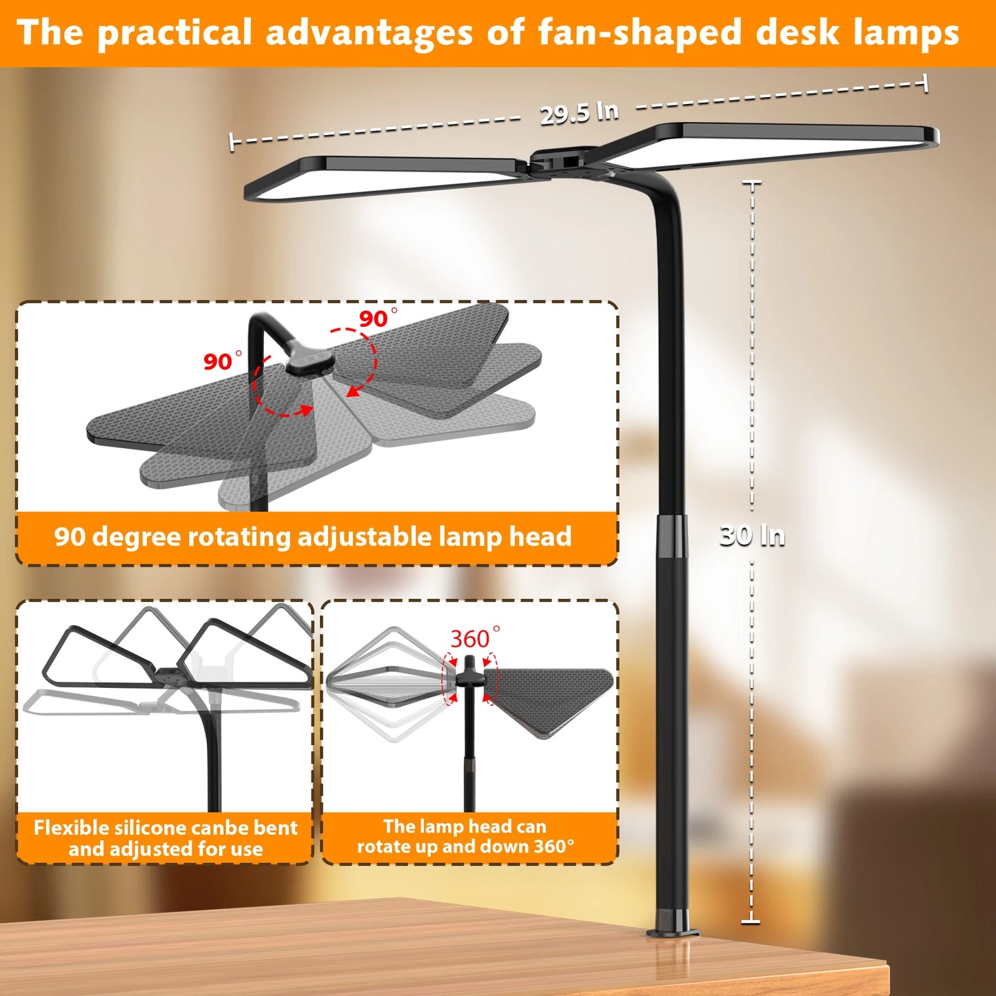 Gooseneck Dual-Arm Desk Lamp