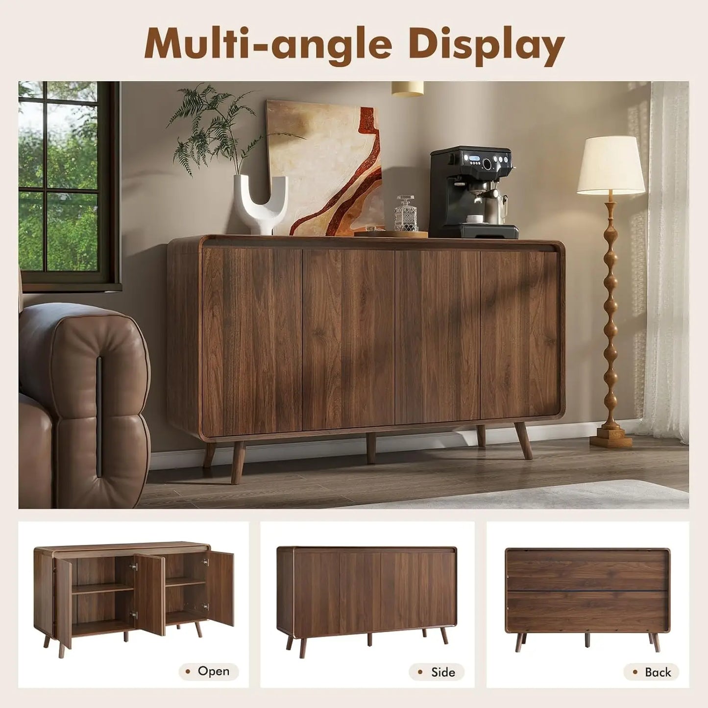 Ergove Mid Century Buffet Cabinet