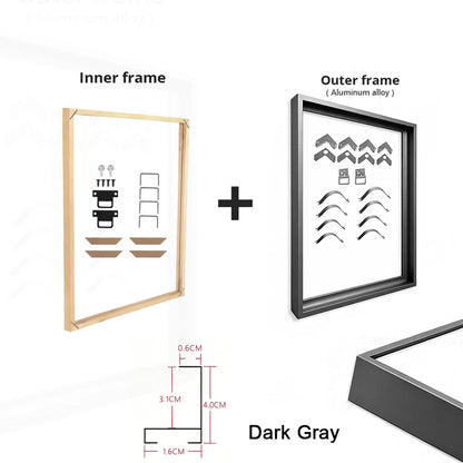 Metal and Wood Canvas Frame Kit