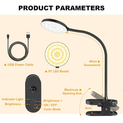 3.5in LED Clip Desk Lamp