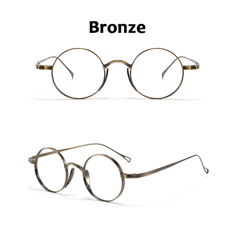 Titanium Retro Round Glasses