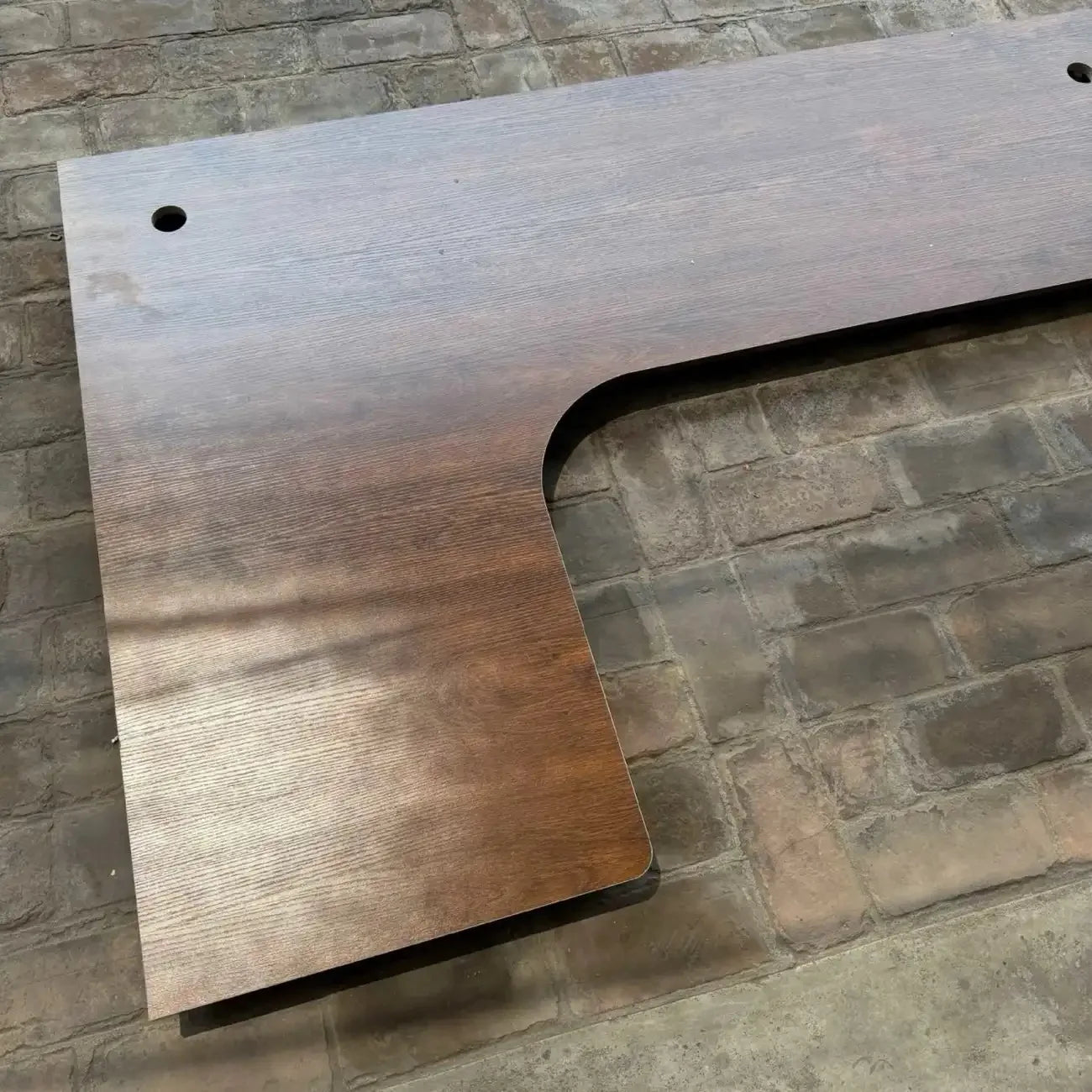 Forgewood L-Shaped Desk with Bookshelf & Pegboard Storage