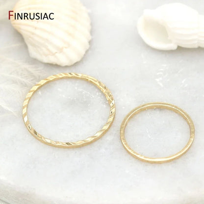 Gold Plated Jewelry Ring Connectors, 10Pc