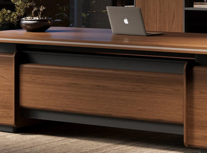 Designer Italian Solid Wood Executive L-Shaped Desk