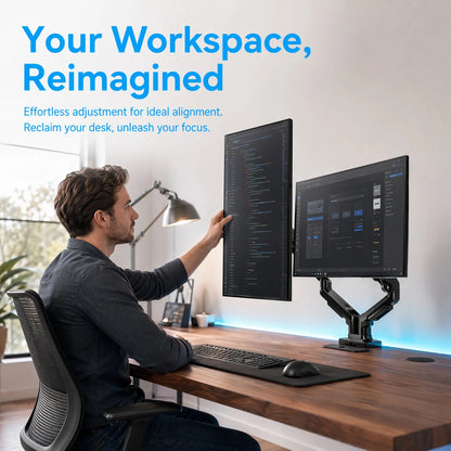 Gaming Dual Monitor Desk Mount