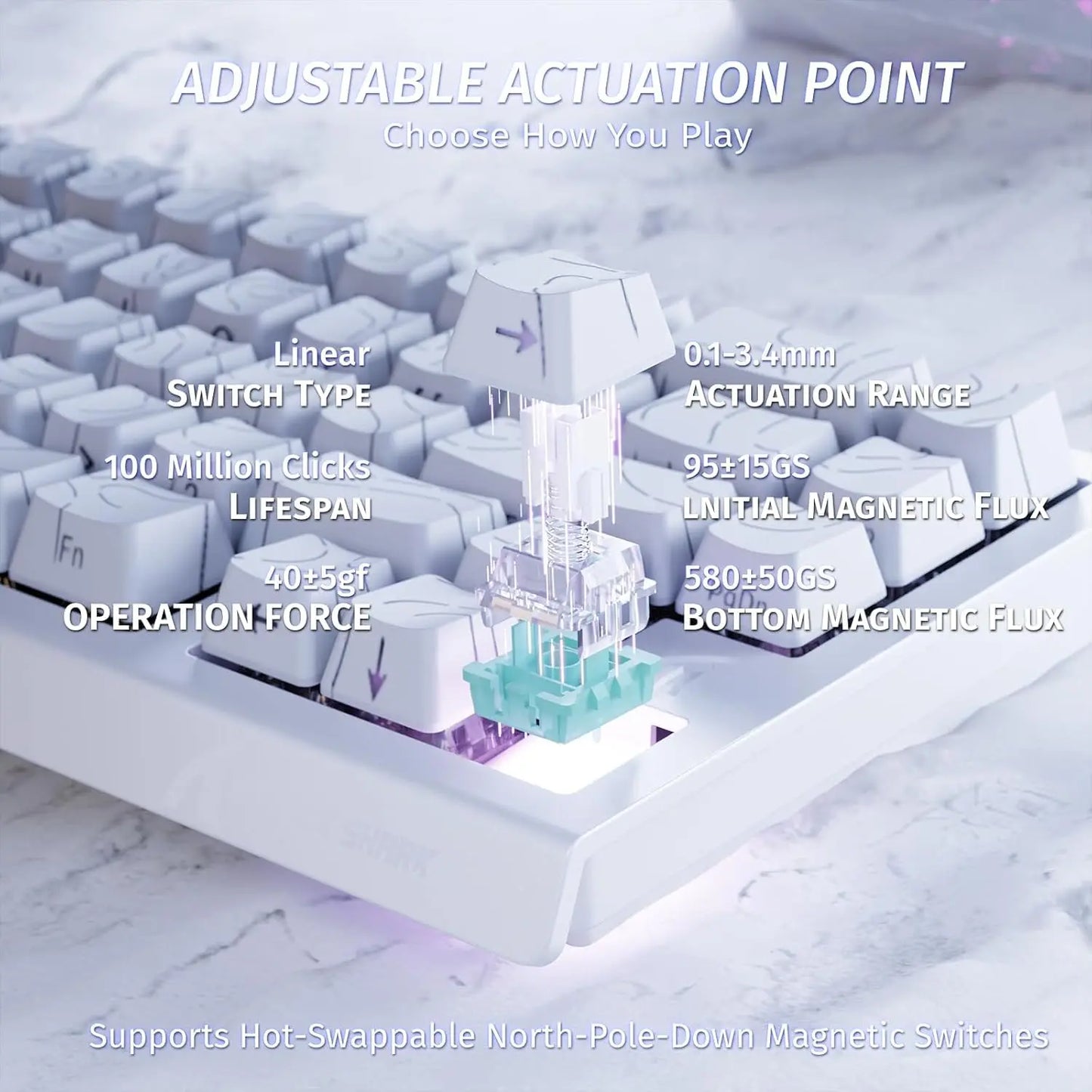 ATTACK SHARK X68 HE 60% Gaming Keyboard