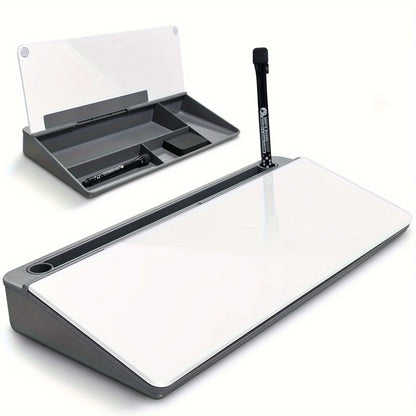 GlassDesk Whiteboard with Storage