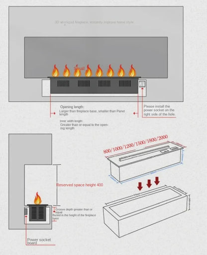 AtomoFlame 3D Steam Fireplace