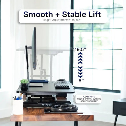 Adjustable Standing Desk Riser with Tilting Work Surface