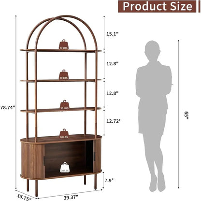 Curved Tambour Door Bookcase