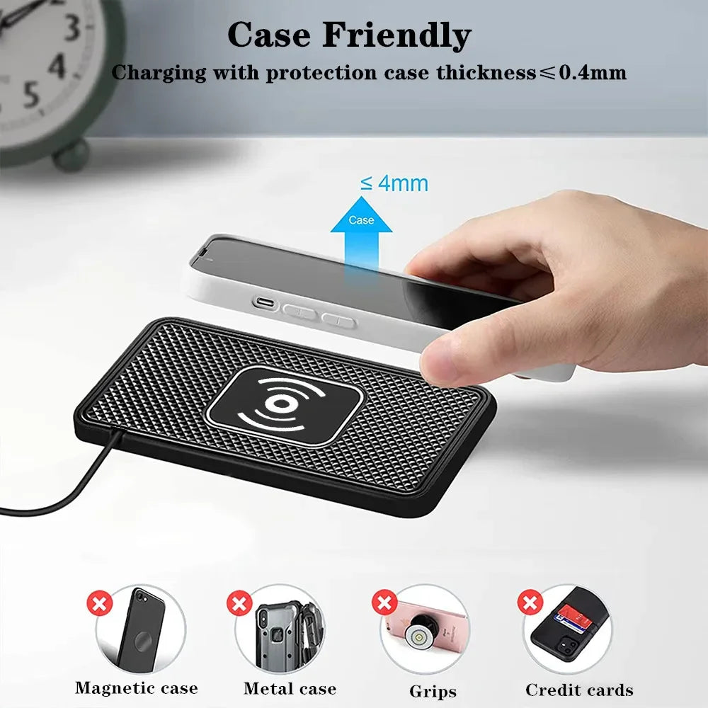 Anti-Slip Fast Car Charging Pad