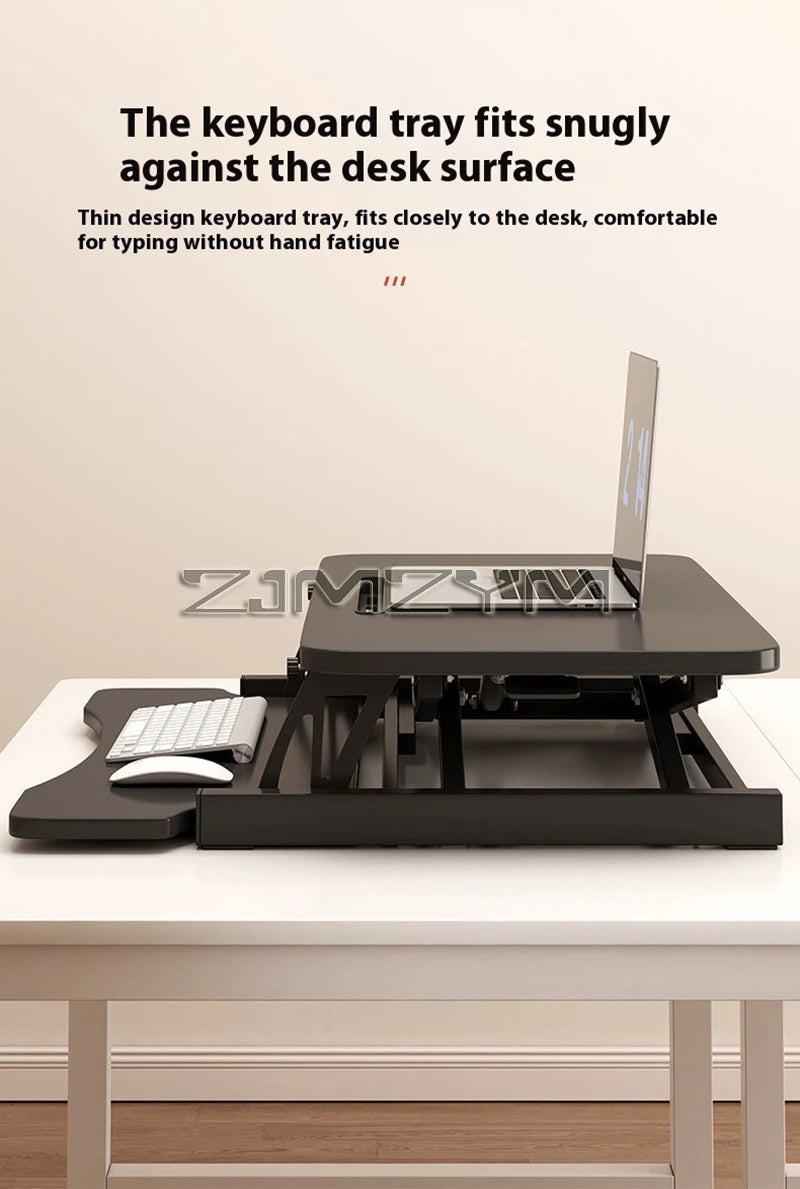 Foldable Laptop Desk with Storage & Keyboard Tray