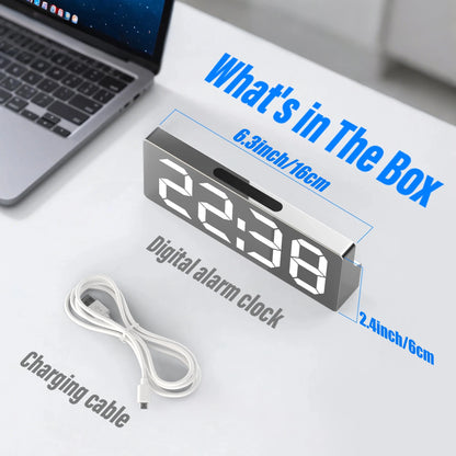 LED Mirror Alarm Clock