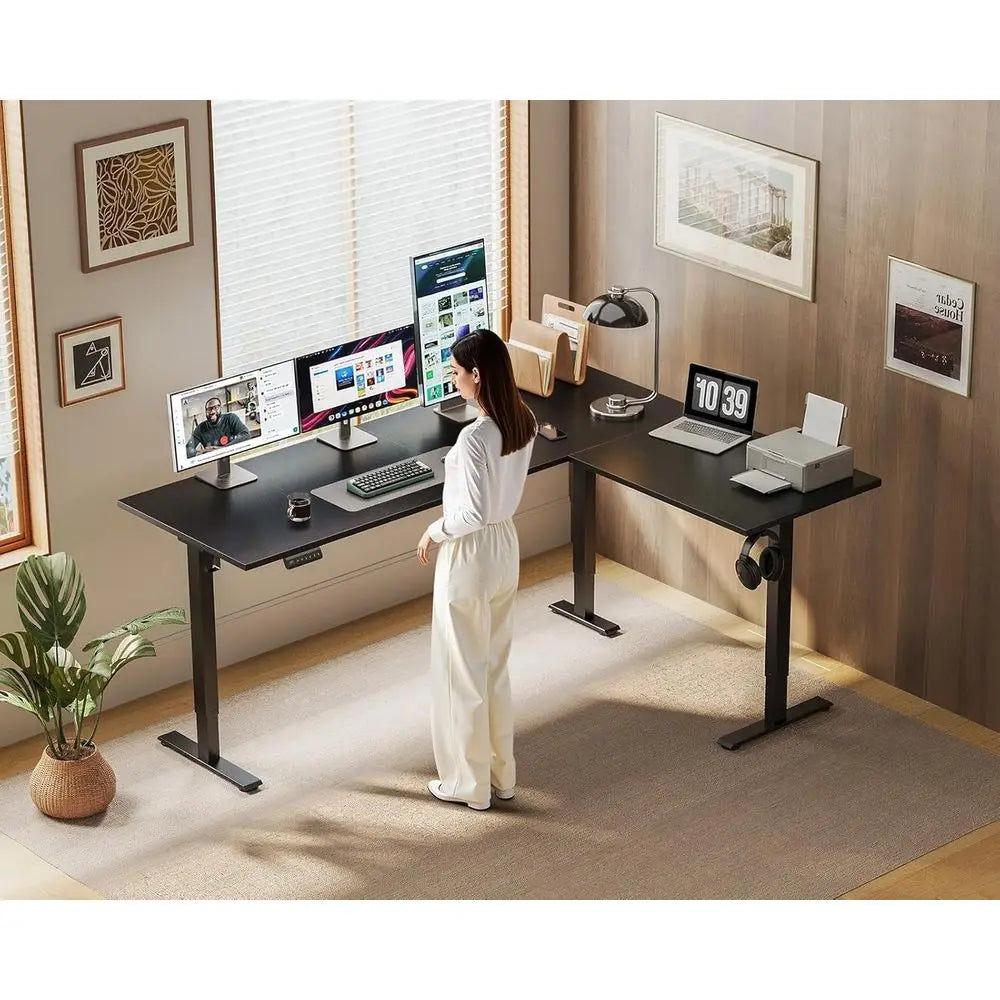 ElevatePro L-Shaped Electric Standing Desk