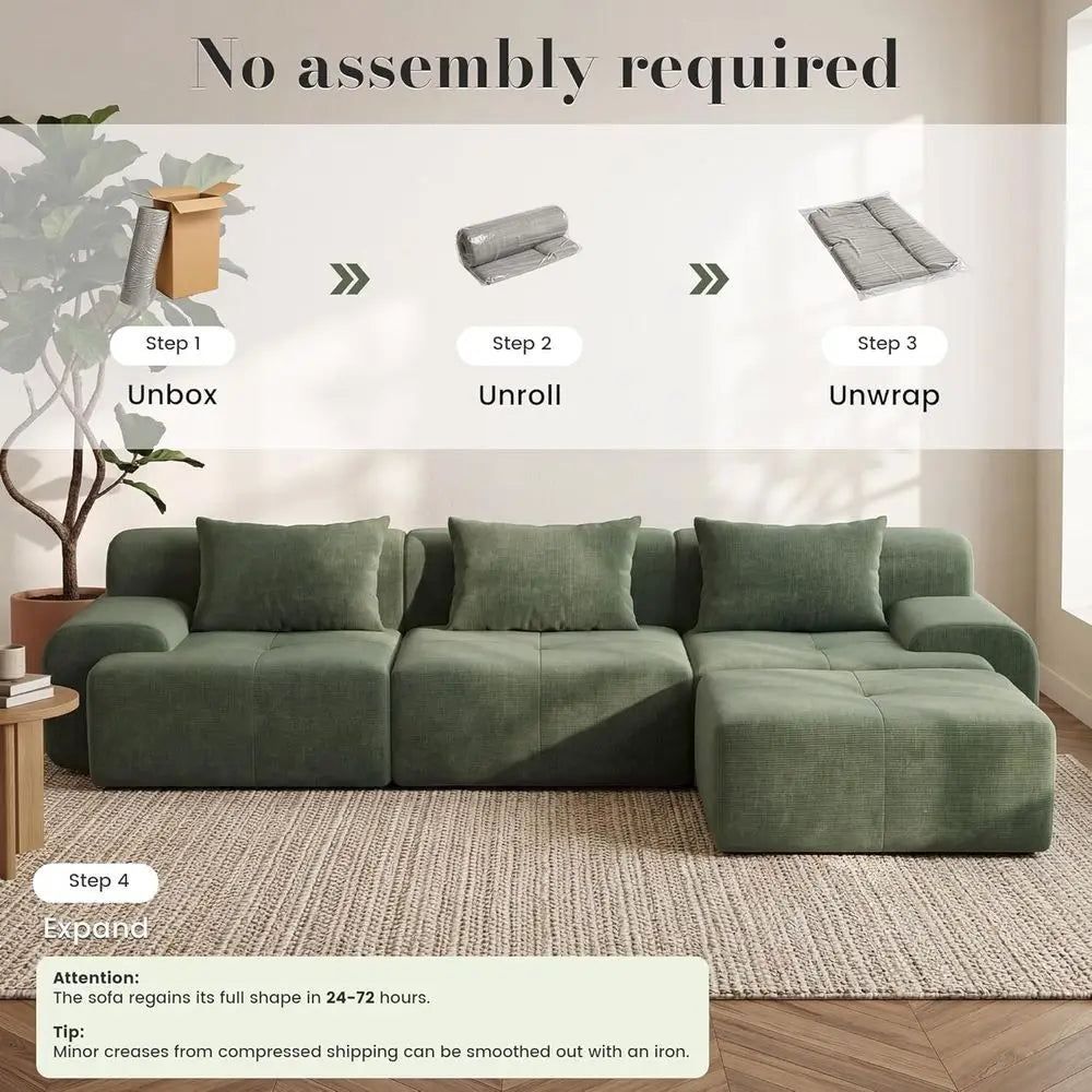 Meadow Corduroy Sectional