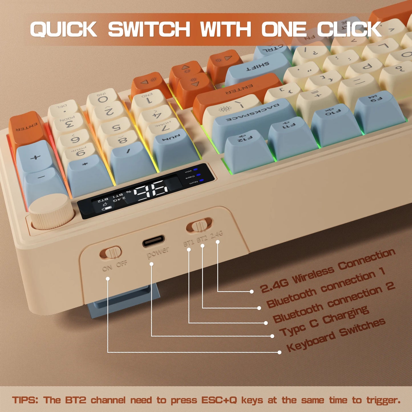 Smart Wireless Gaming Keyboard
