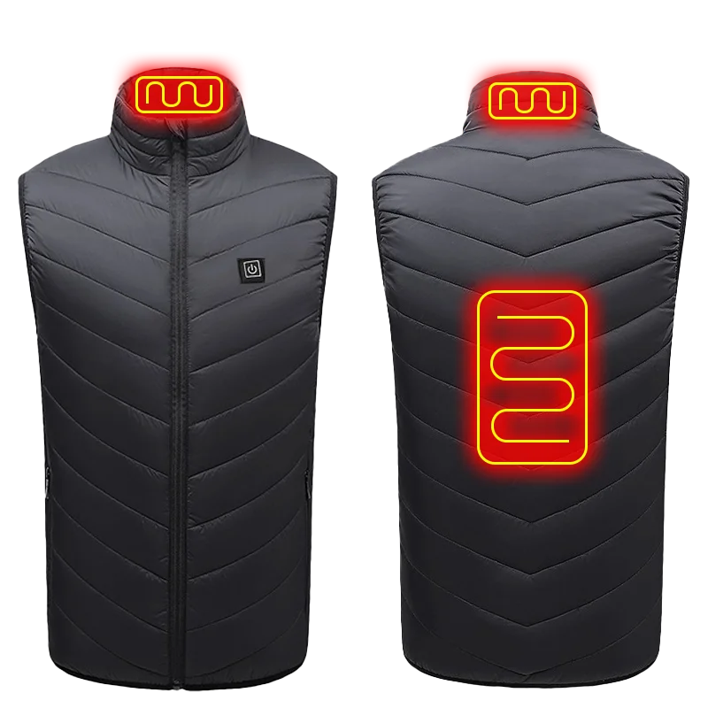 USB Heated Vest | 21 Heating Zones, 4-Switch Control